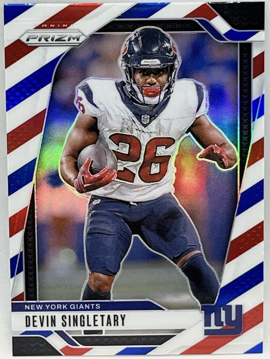 DEVIN SINGLETARY 2024 PANINI PRIZM RED WHITE AND BLUE