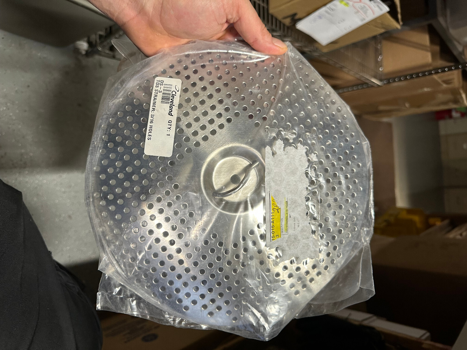 Cleveland DS3 Strainer, Kettle, 3/16" Holes BRAND NEW IN THE BAG eBay