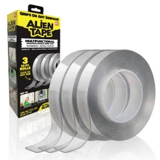 Alien Tape 10 Ft. Multi-Surface Tape Reusable Double-Sided (3-Pack)