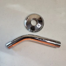 Unbranded Standard Chrome Shower Arm and Flange