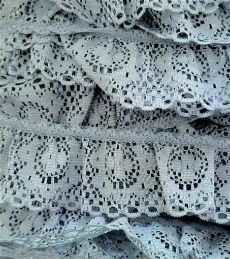 Single edge scalloped lace fabric sale