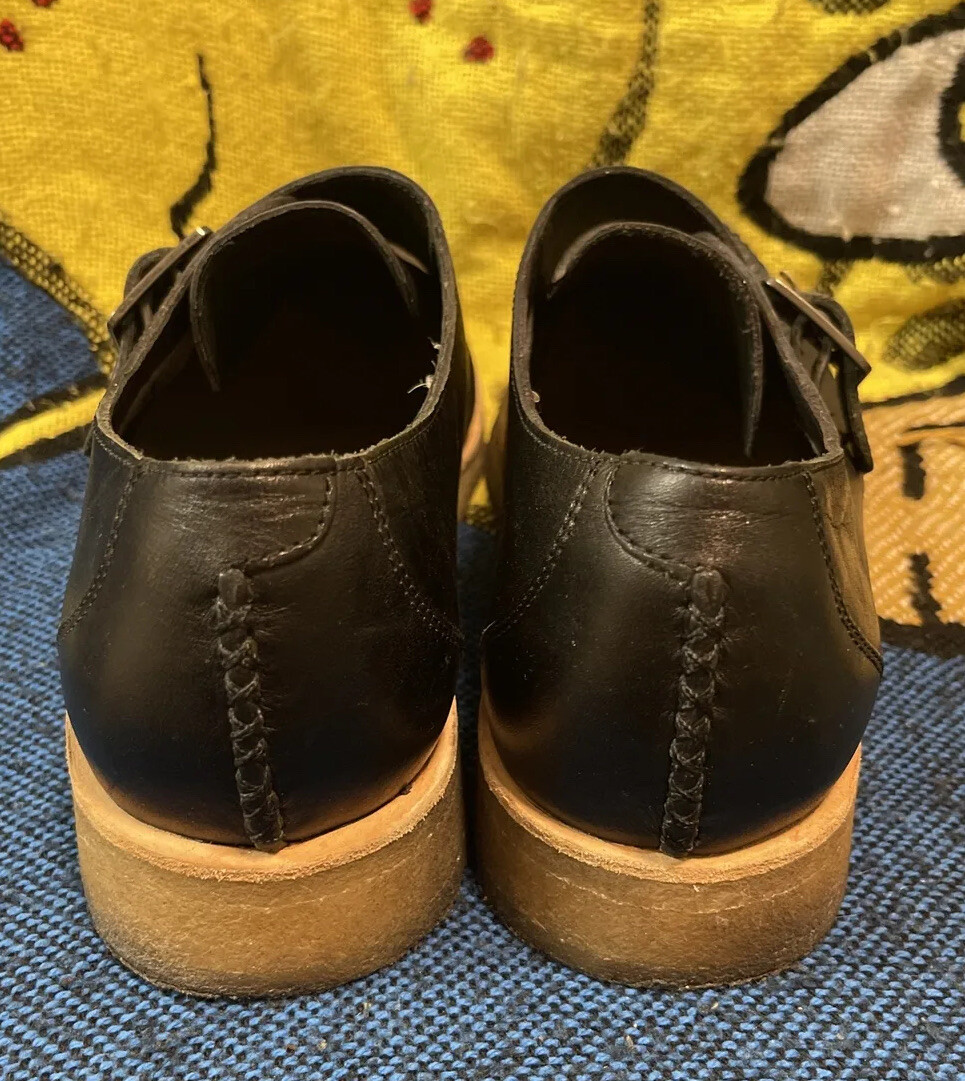 Clarks Mens Originals *Burcott monk * Black Leather Casual  display picture 3
