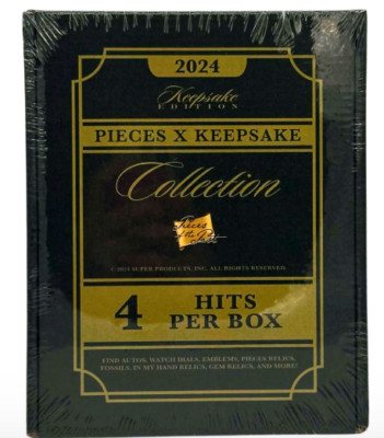 2024 Super Break Pieces X Keepsake Collection Box 1 Pack per Box 4 Cards Pack
