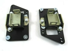 Adj. LS Engine Mounts Billet Aluminum LS Swap Kit C10 Chevelle Camaro Nova BLK