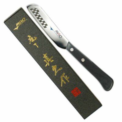 スポッテッドナイフ４０± Scout knife NR-40 steel 95X18 handle and sheath black hornbeam
