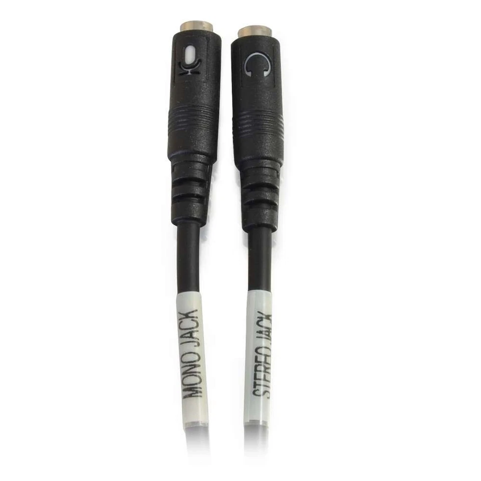 0.5ft (0.15m) 4-pin 3.5mm Microphone and Headphone Breakout Adapter Y-Cable-C2G - Image 4 of 4