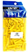 100 PACK YELLOW 12-10G VINYL FULLY INSULATED COPPER BUTT CONNECTORS  100%COPPER