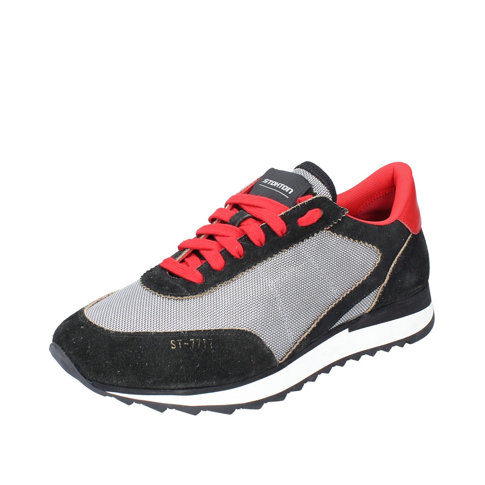 кроссовки schuhe herren STOKTON из текстиля grau rot wildleder EY772 15890₽