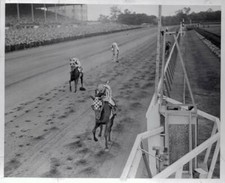 Hill Prince With Eddie Arcaro Up Win Belmont Park 1950 Horse Racing Old Photo