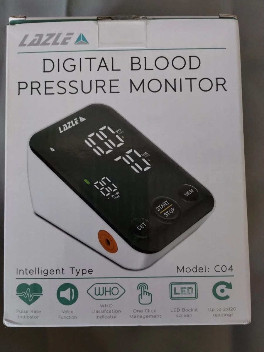 Lazle DIGITAL BLOOD PRESSURE MONITOR (model C04) Intelligent Type - pulse,  voice