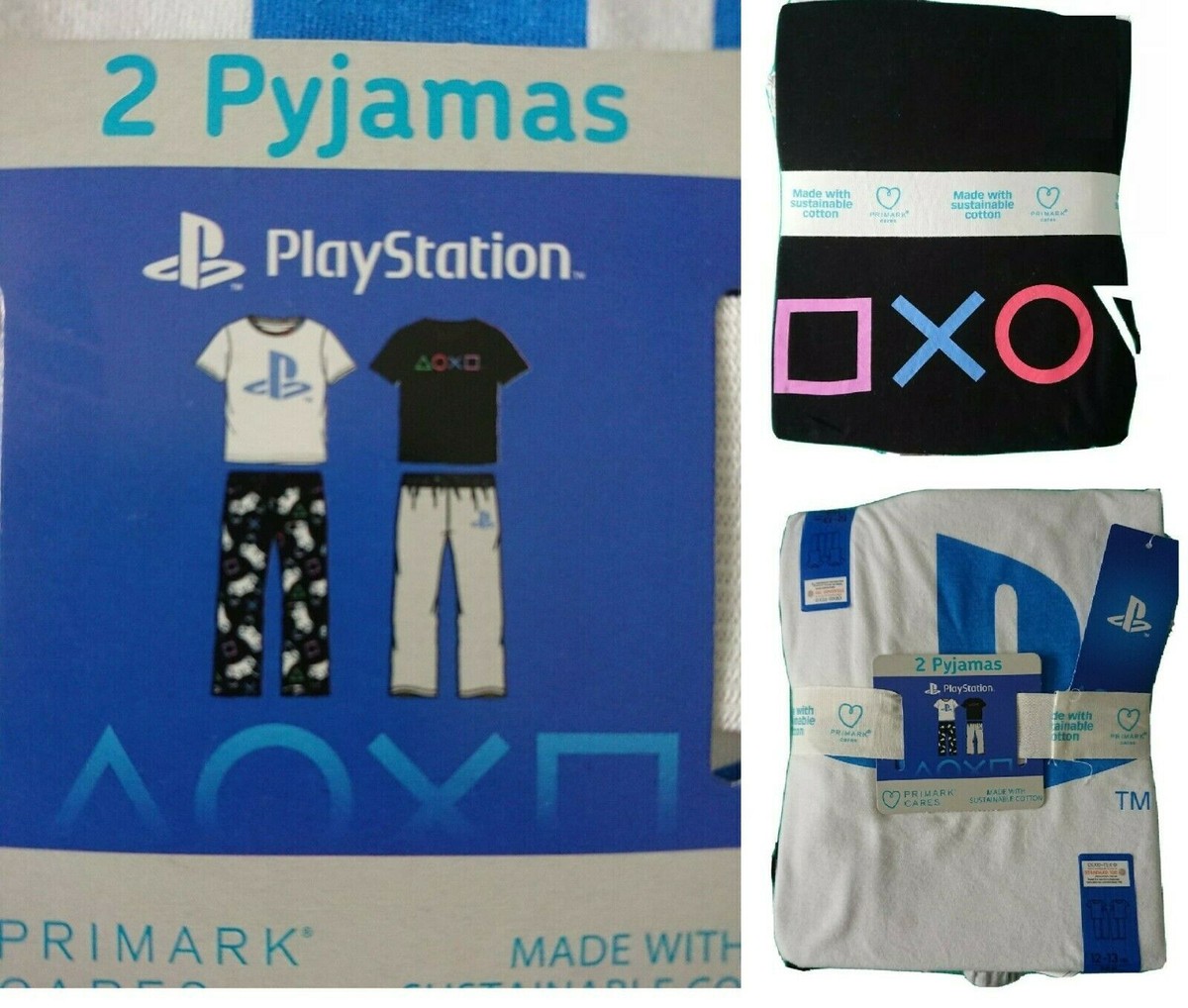 Primark Boys Official PlayStation Pyjama set Kids Boys gift Nightwear  8-13yrs