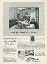 1929 Lowe Brothers Paints: Every Rooms a Stage Vintage Print Ad