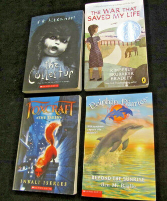 Lot Of 4 Kid Chapter Books - Foxcraft, the Collector, Dolphin Diaries, Newberry