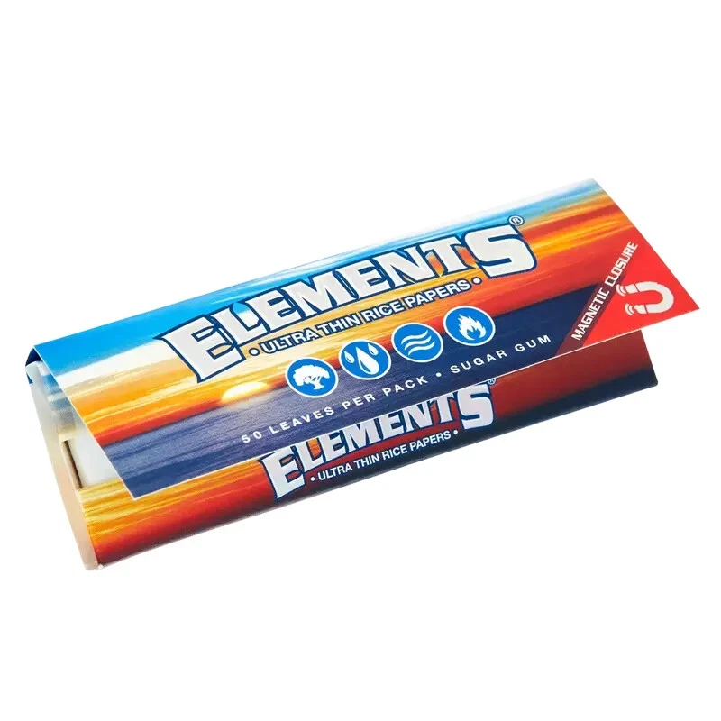 ELEMENTOS KING SIZE DELGADO ULTRA FINO ARROZ LIAR PAPEL 50 CT CAJA FOLLETOS Foto 3 de 4