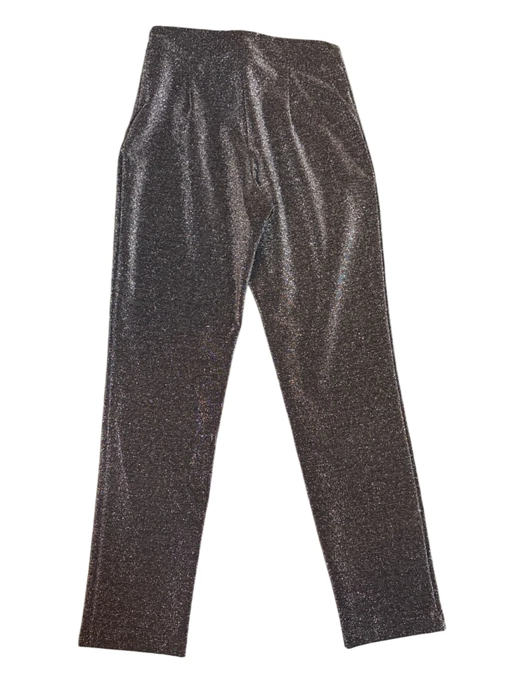 Pantalones H&M negros plateados talla pequeña Foto 3 de 3