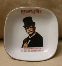 Vintage LEIBWACHTER Aschenbecher Deutsch Alkohol Getr&auml;nk Lik&ouml;r Werbung Keramik