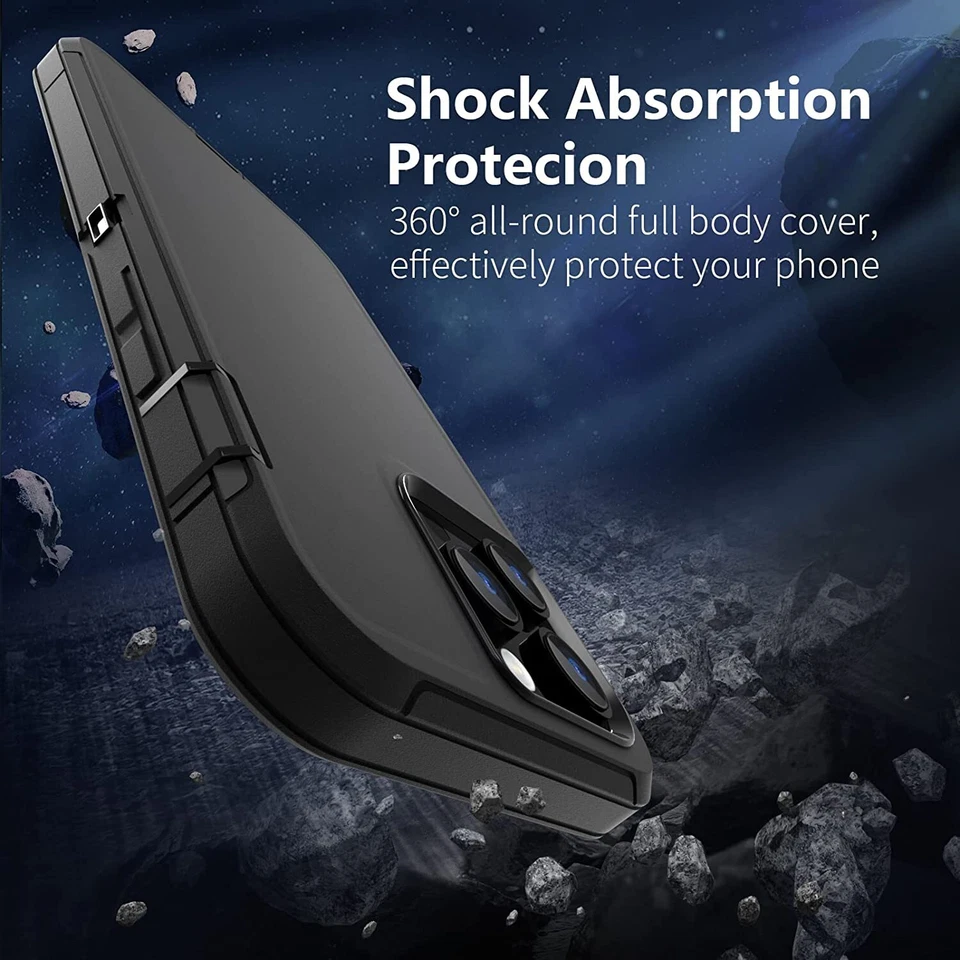 For iPhone 17 Air 16e 15 14 13 12 11 Pro Max XR X Max Rugged Shockproof Case - Image 3 of 4