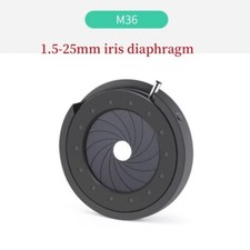 1.5-25mm Zoom iris diaphragm with 14 blades M36 Microscope Camera Lens Adapter