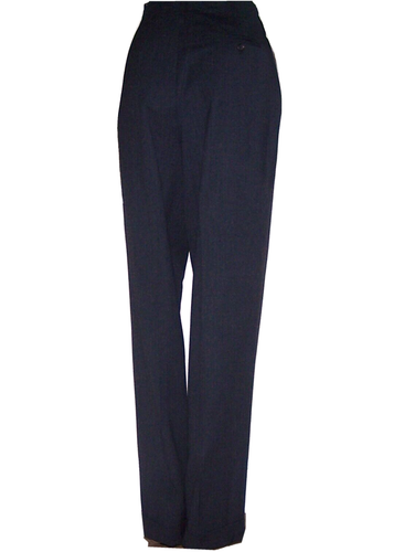 RALPH LAUREN Collection Classics Dark Gray Wool High-Waist Cuffed Pants Size 10 - Picture 7 of 10