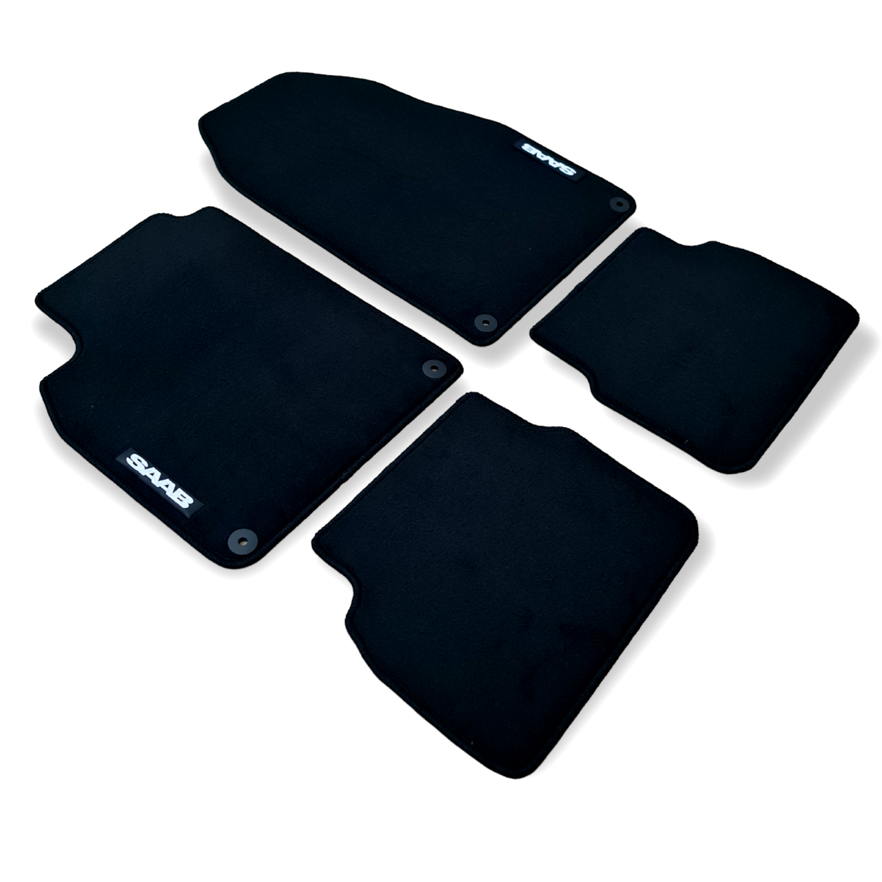 Velour Car Floor Mats For SAAB 93 Waterproof Black Carpet Rugs Auto