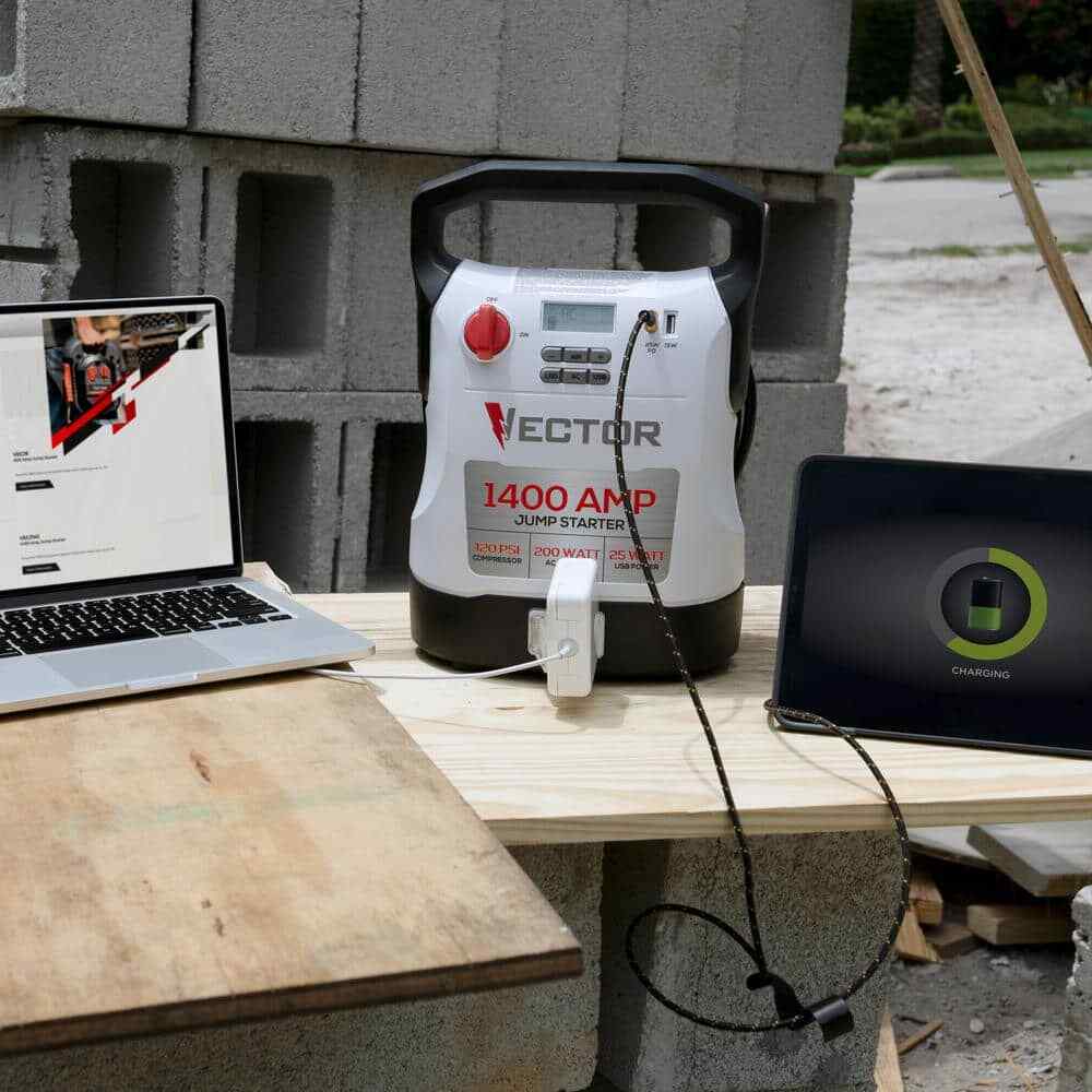 VECTOR 1400 Amp Jump Starter, Compressor, USB and AC Power