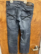 T K Axel Slim Bootcut Mens Size 32X30 Zip Fly Midnight Blue Jeans 