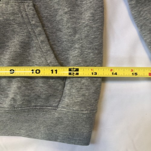 Nike Sweatshirt Boys Medium 5-6 Year Hooded Fleece Pullover Gray Logo Pocket - Picture 9 of 11
