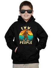 Youth Bigfoot EWW People F35 Black Hoodie Kids Sasquatch Big Foot Mountain Yeti