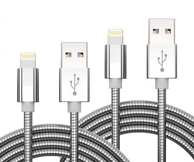 for iPhone iPad - 3FT AND 6FT LONG METAL USB CABLES FAST CHARGE POWER CORD WIRE