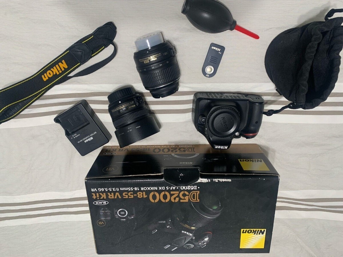 Nikon D5200 body includes 18-55mm lens, 50mm g lens MORE