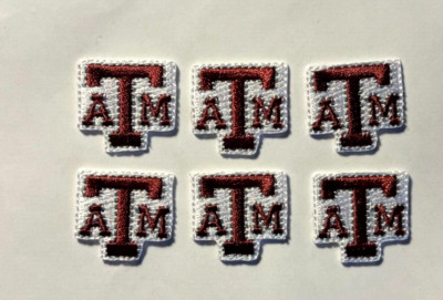 Texas A&M patch University Aggies texas 7/8'' x 7/8'' iron on patches 6 piece lot