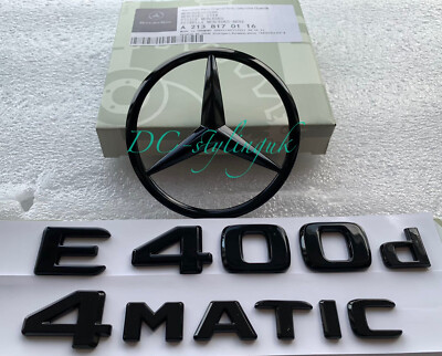Glänzend Schwarze Buchstaben Für Merces Benz W212 W213 S213 E43 E53 E55 E63 Amg S Symbole V8 Biturbo 4matic 4matic Embleme