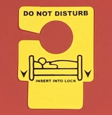 LOT OF 50 DO NOT DISTURB / ROOM SERVICE PLEASE (DOOR HANGER - INSERT INTO LOCK)