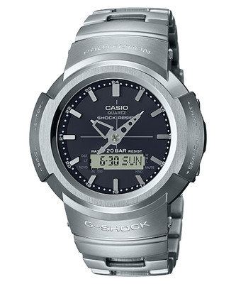 CASIO G SHOCK X ALL METAL SERIES MULTIBAND 6 TOUGH SOLAR SILVER AWM-500D-1A