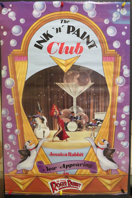 Jessica Rabbit Ink ROLLED 1987 ROGER RABBIT THE INK N PAINT CLUB JESSICA RABBIT DISNEY ...