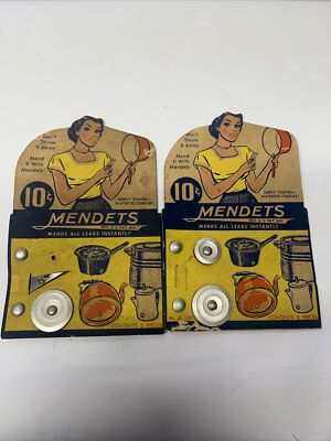 VINTAGE MENDETS Mends Leaks COLLETTE MFG CO AMSTERDAM, NY x2