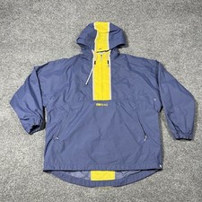 Nike Windbreaker Adult Medium Blue Pullover Half Zip Lined Vintage 90s