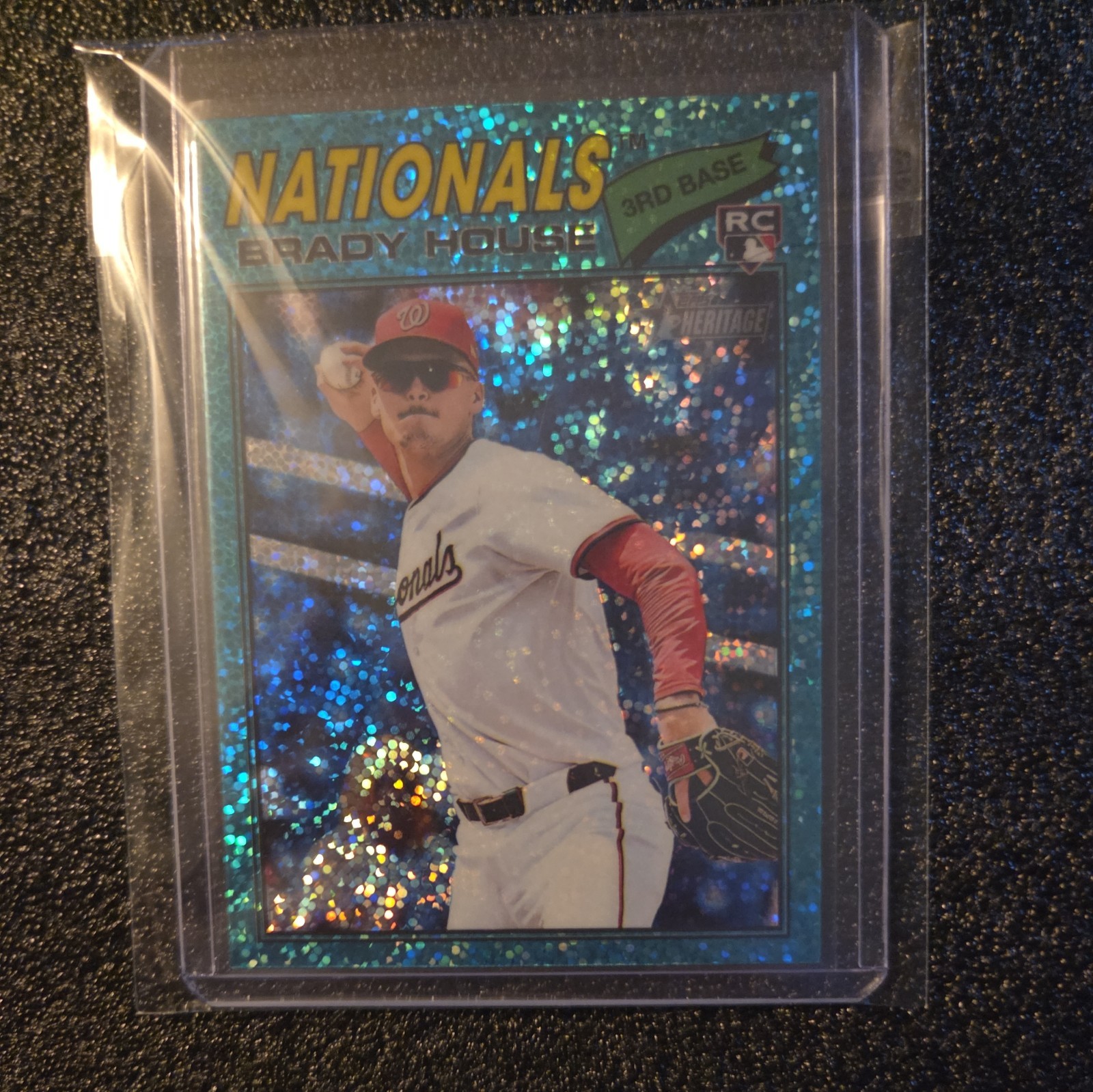 Brady House 2026 Topps Heritage RC #153 Chrome Aqua Sparkle