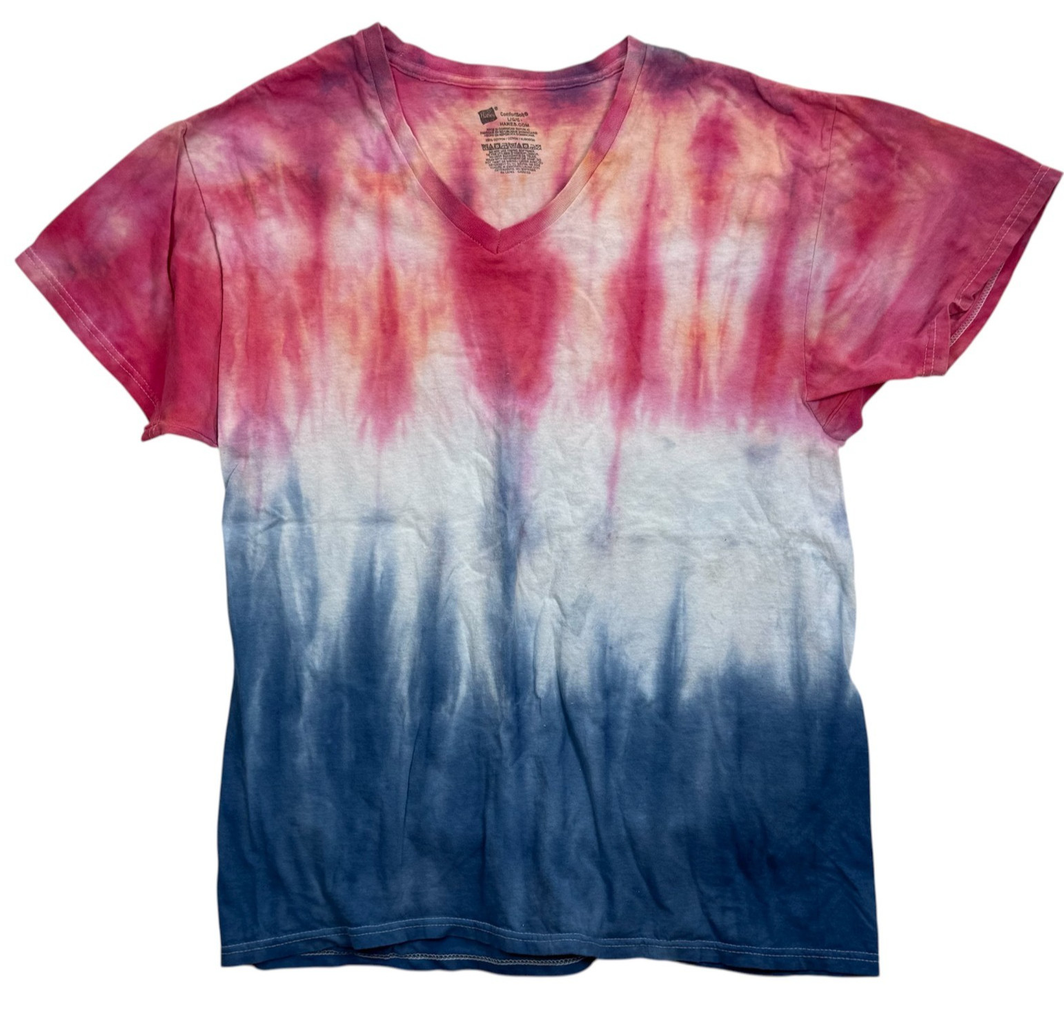 Tie Dye Shirt Large Hanes Comfort Soft Short Sleeve Handmade Cotton Tee Hippie