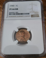 1940 Proof Lincoln Wheat Cent Ngc Pf 66 Rb 1940 Proof Lincoln Wheat Cent Ngc Pf 66 Rb
