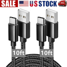 Braided USB C Type-C Fast Charging Data SYNC Charger Cable Cord 3/6/10FT Lot