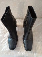 Women's Marks And Spencer Footglove Black Leather Boots Size 5