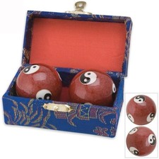 Red Chinese Baoding Balls Hand Exercise Therapy Balls Stress Reliefe Balls 3580