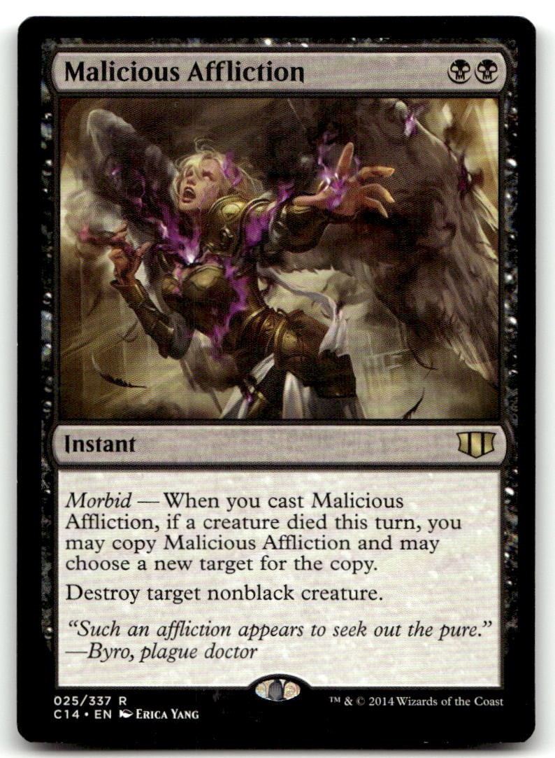 Malicious Affliction #25 (LP) Commander 2014 C14 Magic MTG