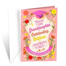 Prime Greetings Granddaughter Graduation Card, Made in America, Thick Card St...