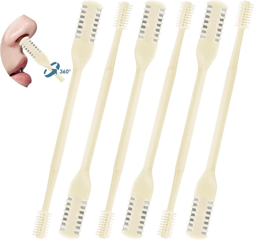 6-Piece 2-in-1 Nasal Cutter Set with Double-Sided Nose Knife and 360° Design