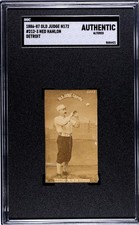 1886-87 Old Judge N172 #212-3 Ned Hanlon Catch-hands head high-Detroit HOF SGC A