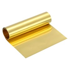 Brass Sheet Roll, 80" x 6" x 0.0012" Metal Flashing Brass Foil Roll, Gold