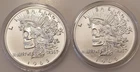 GRATEFUL DEAD, GRATEFUL NATION, SILVER ROUNDS, PEACE DOLLAR, LOT OF 2