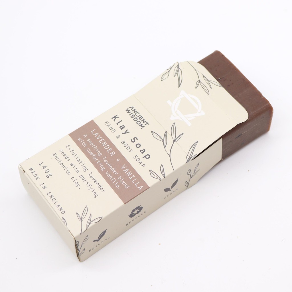 Soap Bar Lavender & Vanilla Natural Klay 140g - Ancient Wisdom